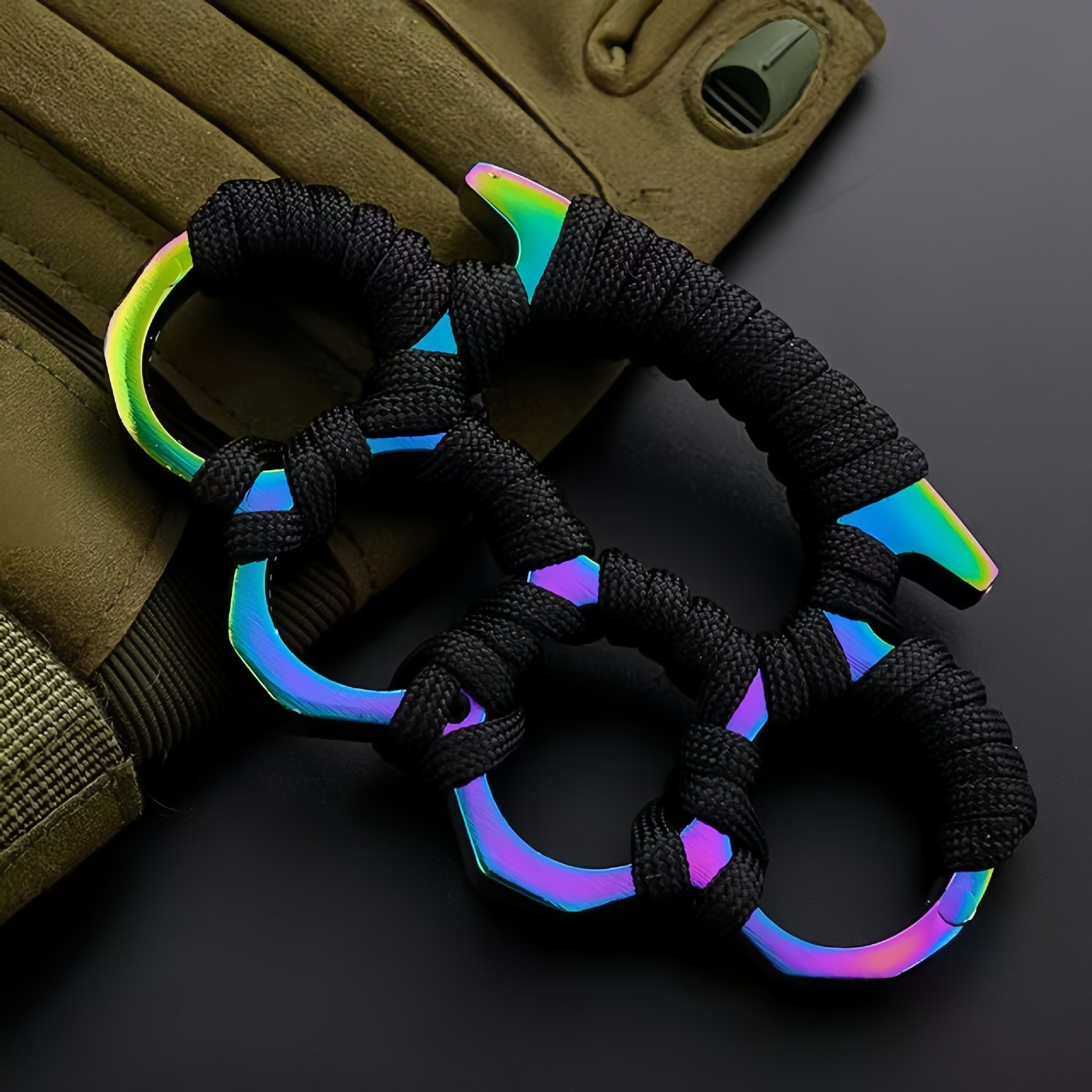 Hand Support Finger Tiger Four-Finger Boxing Gloves Anti-Wolf Alloy Car Window-Breaking Equipment Legal Self-Defense Weapon Discount Cheap