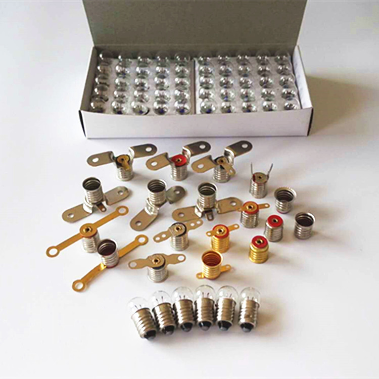 E10 Small Light Bulb for Physical Electrical Circuit Experiments 3.8V0.3A Old-Fashioned Flashlight Screw Bead Manufacturer Wholesale