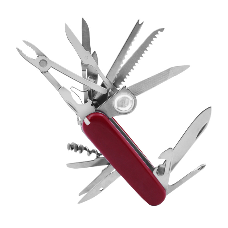 17 Open Stainless Steel Knife Multifunctional Red Sabre Multi-purpose Folding Knife Camping Universal Tool Outdoor Folding Knife