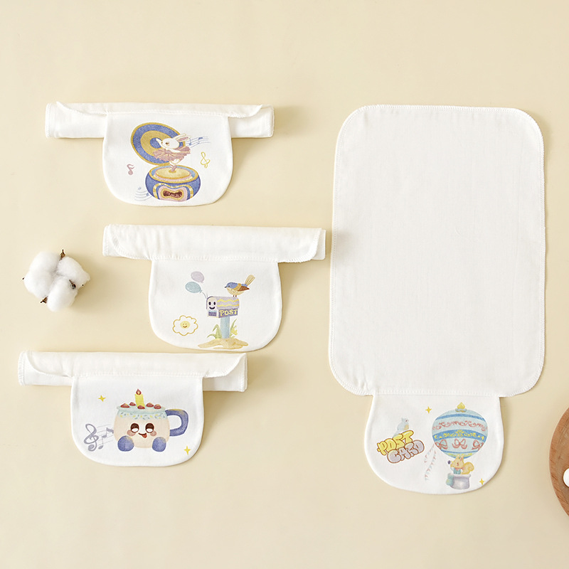 Sweat Absorbing Towel Pure Cotton Class A Kindergarten Children's Sweat Towel Back Towel Antiperspirant Cotton Gauze Baby Sweat-isolating Towel