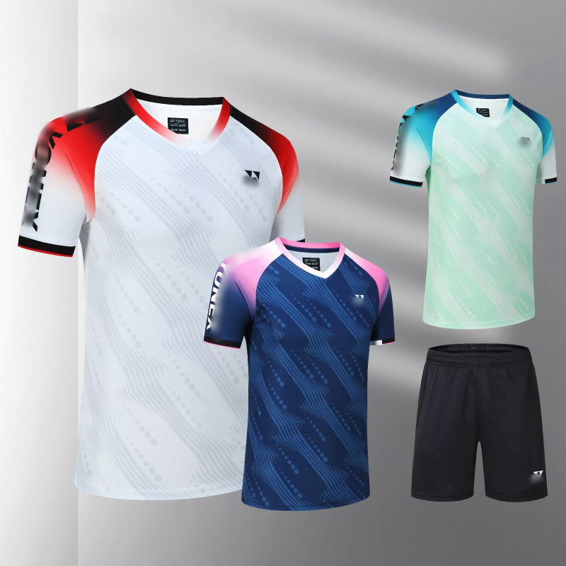 Новые формы для бадминтона Yy для взрослых и мужчин, унисекс для соревнований, формы с печатью