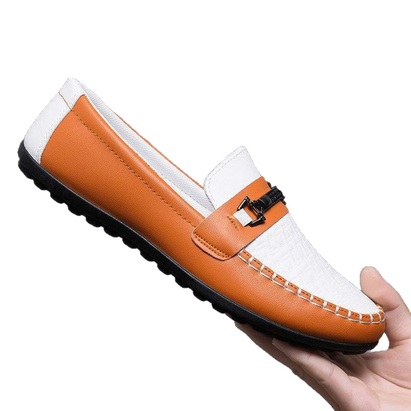Autumn Men's Loafers Korean Style Trendy Small Leather Shoes Versatile Soft Sole Personalized Driving Casual Shoes Wholesale