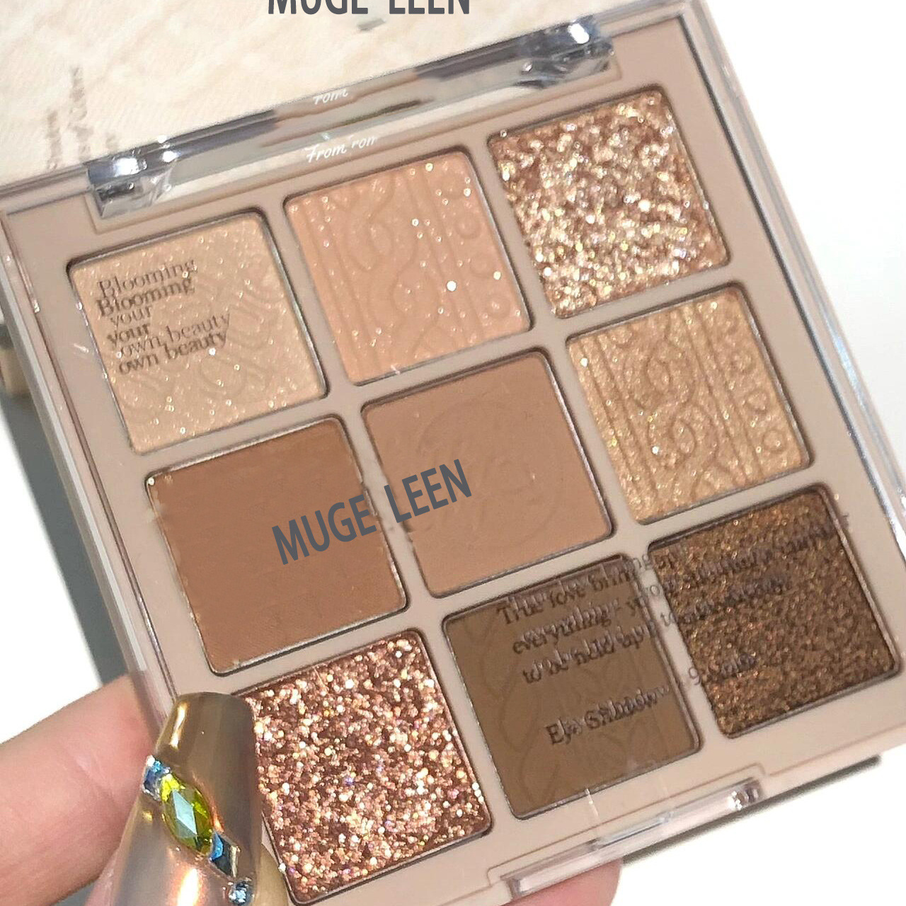 MUGELEEN sweater knitted eye shadow plate earth color matte orange brown pearl flash chocolate nine-color eye shadow