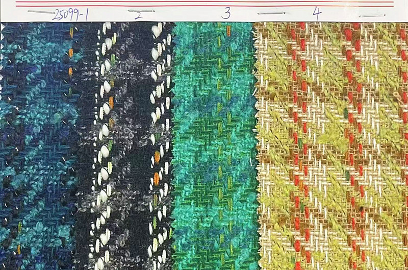 Shaoxing Fabric Plaid Small Fragrant Style Small Plaid Woolen Fabric Autumn and Winter Clothing Fabric