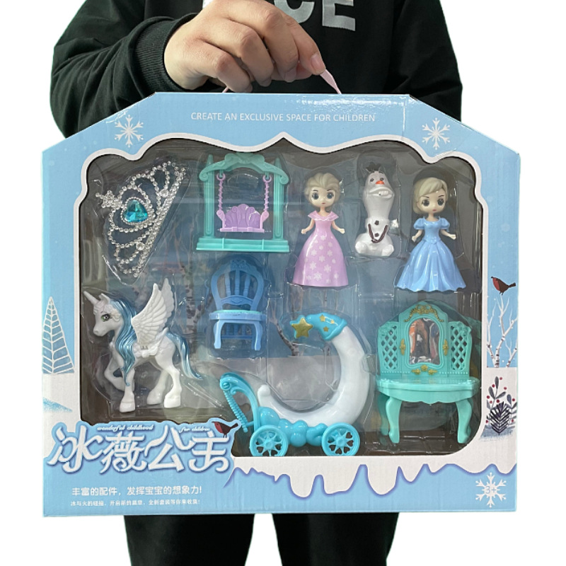 Подарочный набор для игры в ледяном и снежном домике Принцессный набор Модная сумка Айша Бингвей Кукла Девочка игрушка