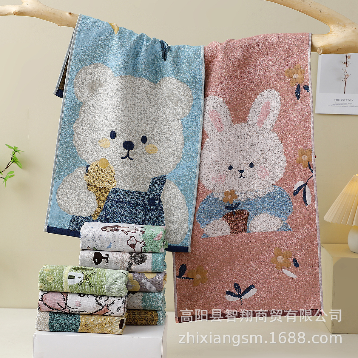 Pure Cotton Gauze Towel Four-Layer Adult Household Cotton Gauze Water-Absorbent Quick-Drying Cartoon Jacquard Cute Bath Towel Women's New Style