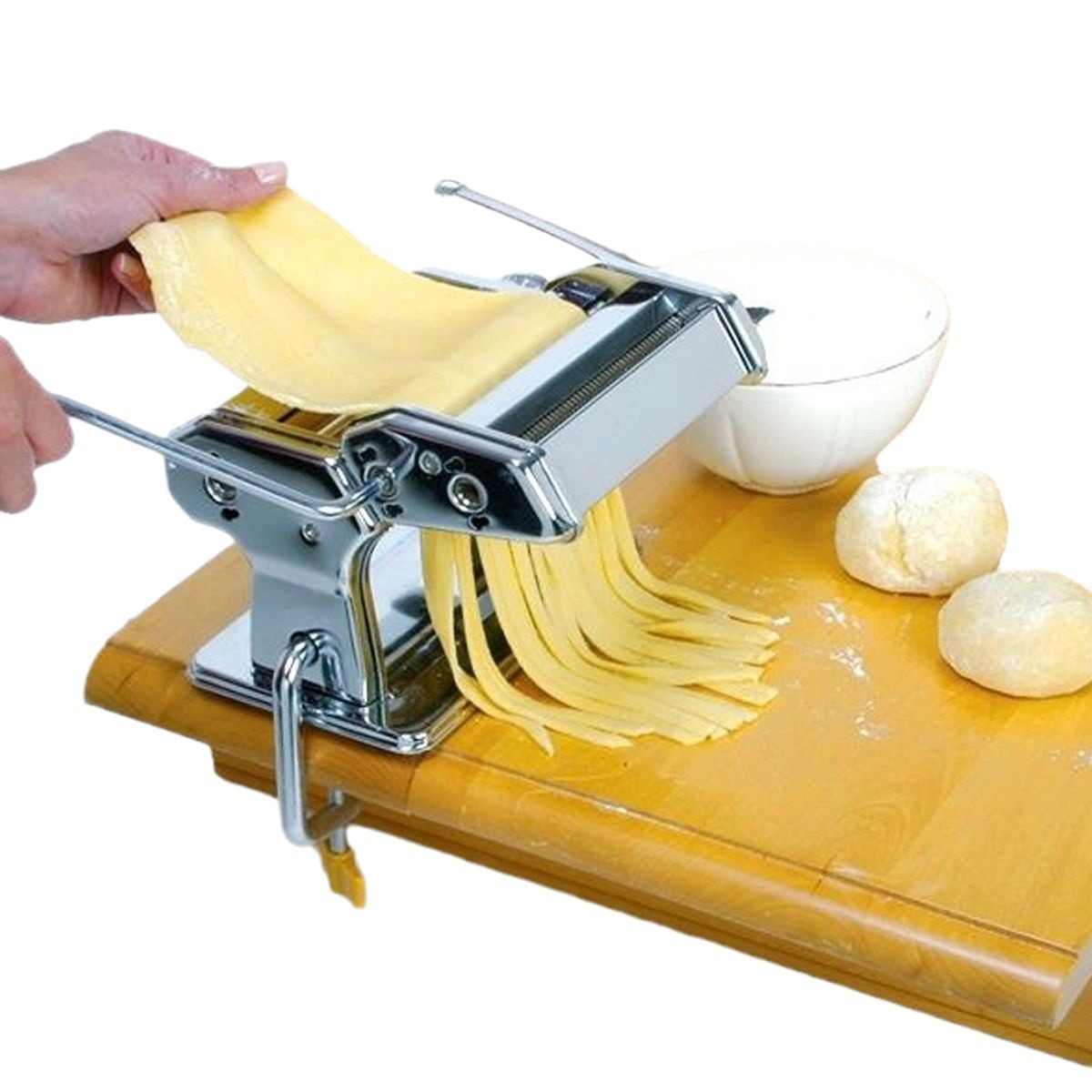 Cross-Border Foreign Trade Split Two-Knife Noodle Machine Noodle Machine Household Stainless Steel Portable Multi-Functional Noodle Rolling Machine Fully Automatic