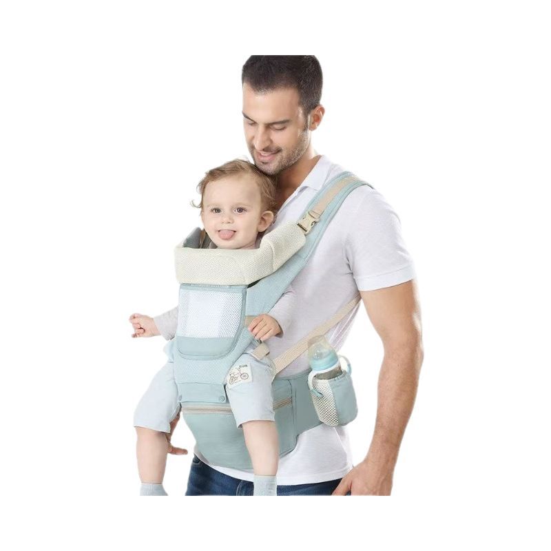 Baby Carrier, Baby Waist Stool, Lightweight, Four-Season Multi-Functional Front-Hold Type, Front and Rear Dual-Use Stool for Carrying Baby When Going Out