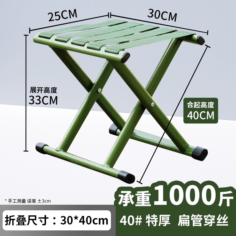 Mazar Folding Stool Thickened Small Mazar Training Chair Green Backrest Chair Train Outdoor Folding Chair Wholesale Invoicing