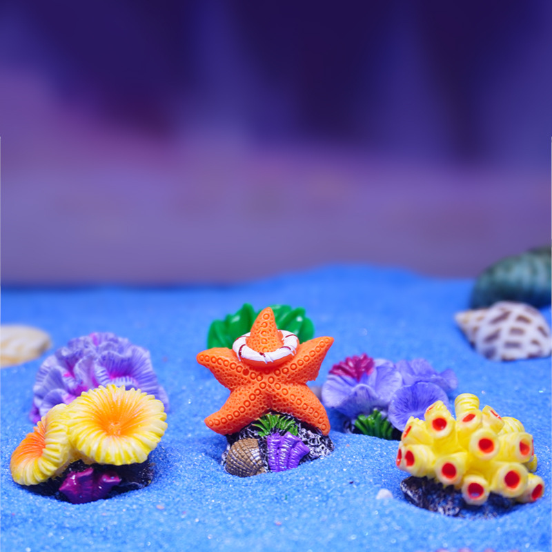 Ornaments, Fish Tank Landscaping, Aquarium Decoration, Submersible Fish Buddies, Pvc Submersible Bottom Artificial Starfish Coral Reef Wholesale