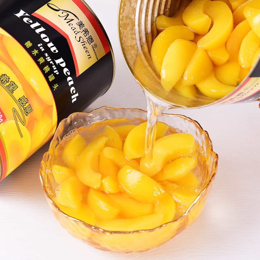 Manufacturer 3kg yellow peach diced peach strips coconut orange yellow peach coconut baking catering milk tea big barrel affordable pack