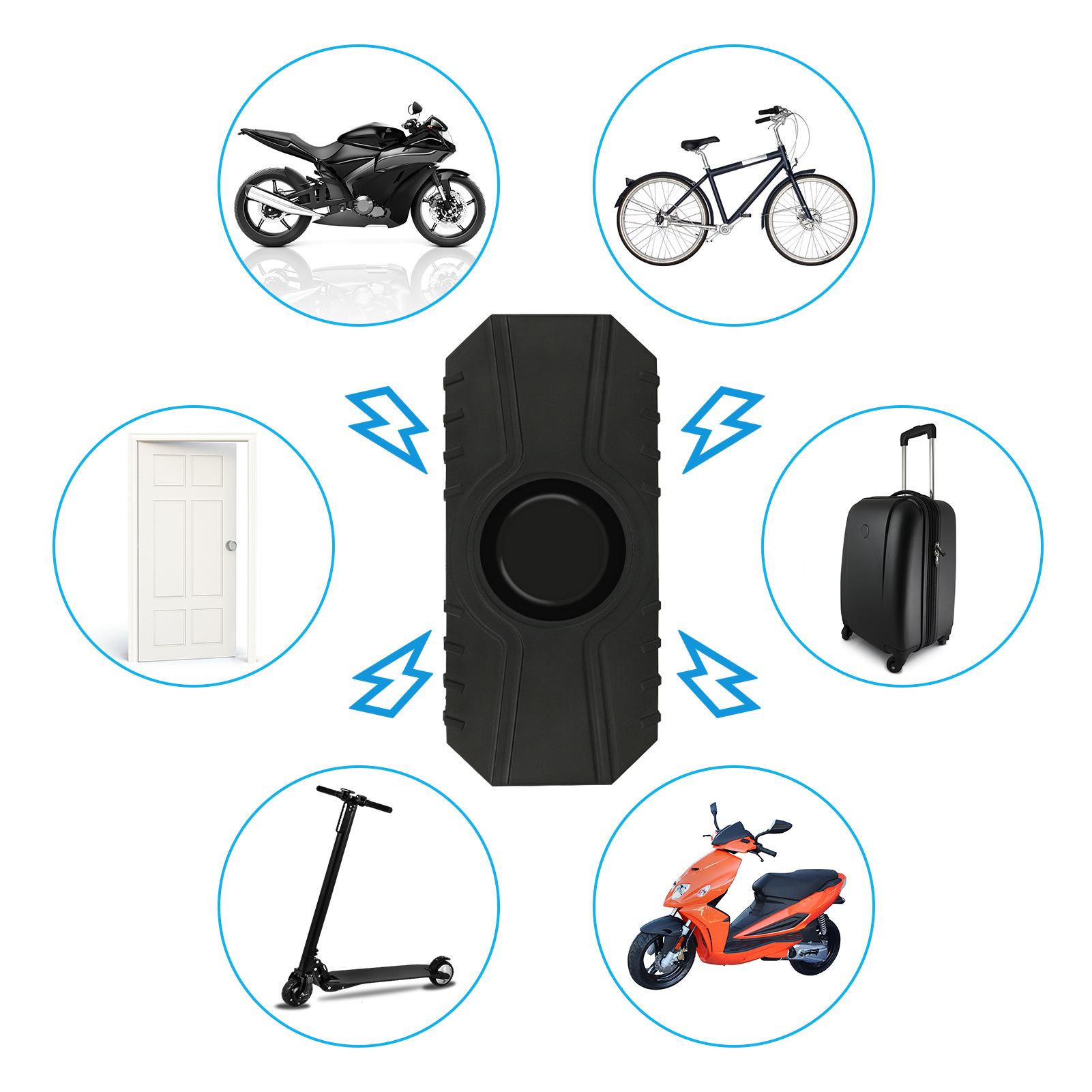 Wireless remote control vibration alarm installation-free bicycle electric vehicle motorcycle home vibration anti-theft alarm