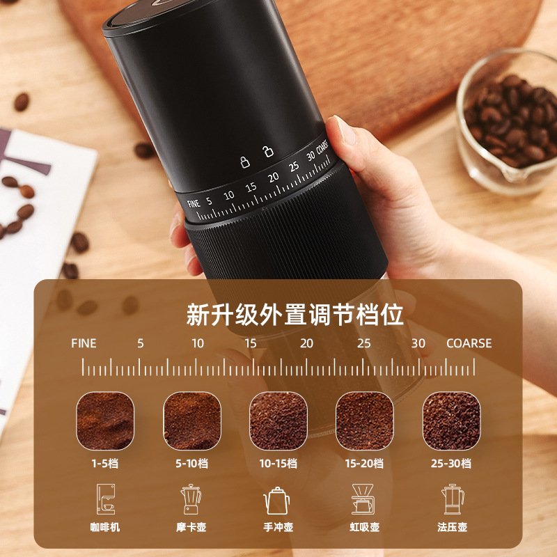 Hand Brewed Italian Grinder Automatic Coffee Machine Rechargeable Coffee Grinder Household Small Bean Grinder Portable Grinder