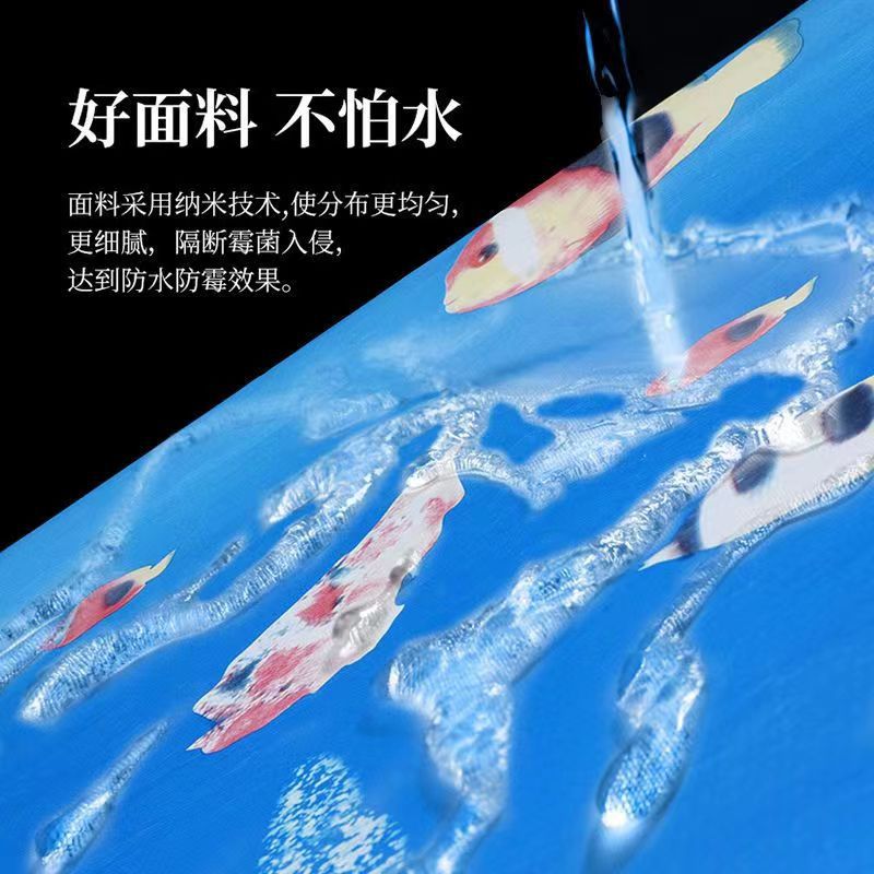 Factory spot supply bathroom shower curtain partition curtain door curtain printing shower curtain PEVA mildew-proof waterproof punch-free installation