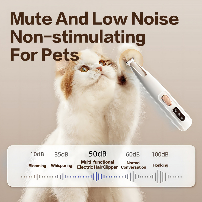 2026 New Cross-Border Dropshipping 2026 Pet Paw Trimmer Rechargeable Silent Cross-Border Cat and Dog Supplies