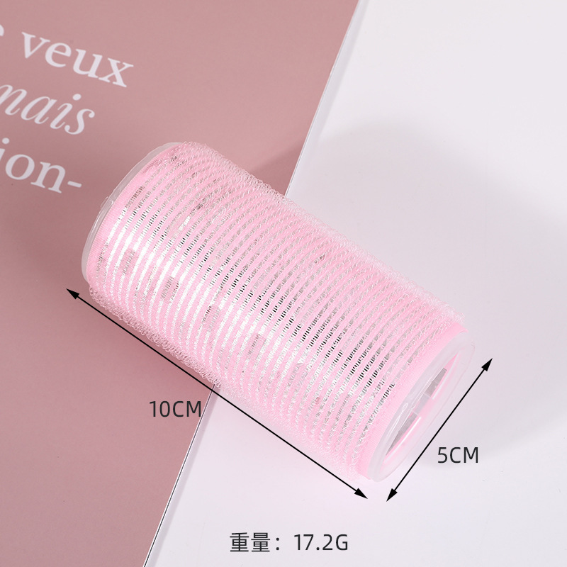Korean style air bangs curling roller solid color fixed lazy curling iron styling simple self-adhesive hair roll hollow roll