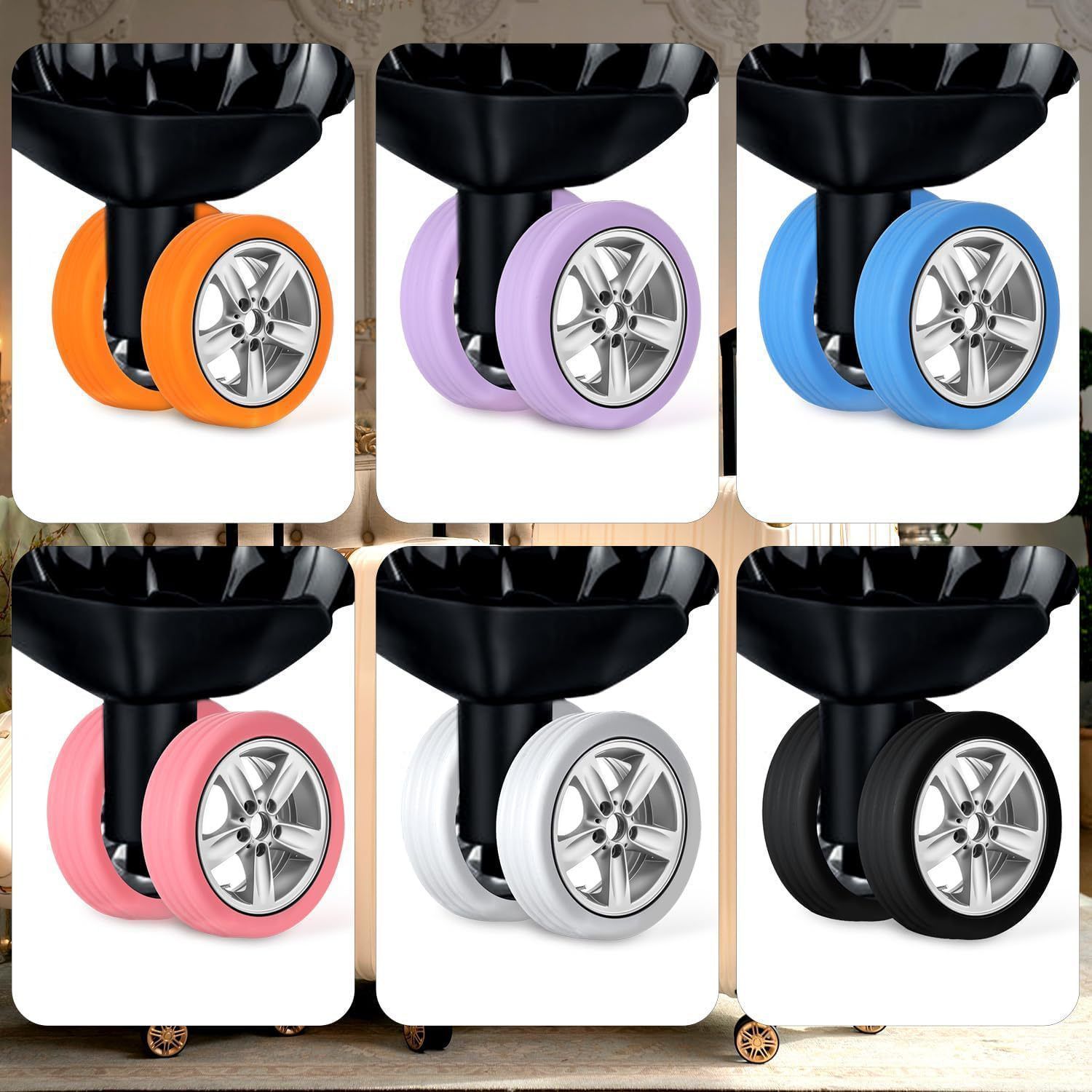 Luggage Case Wheel Mute Protective Cover Trolley Case Suitcase Wheel Cover Casters Anti-Slip Anti-Wear Rubber Cover