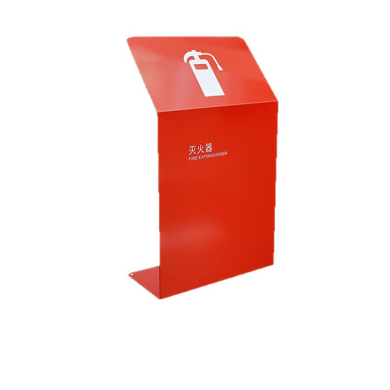 L-Shaped Fire Extinguisher Bracket Box Stainless Steel Fire Extinguisher Storage Box 2 Pack Shopping Mall Hotel Shop Paint Floor-Standing