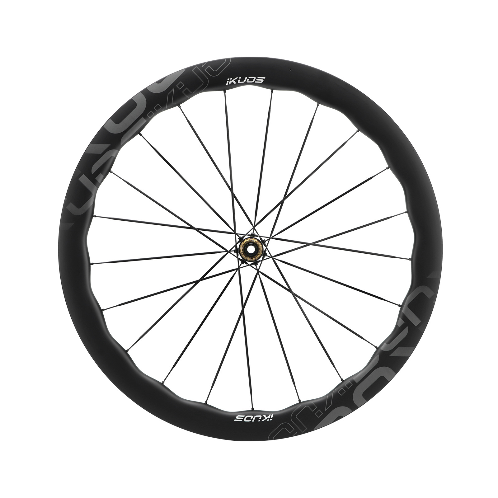 IKUOS碳纤维轮组公路自行车50MM陶瓷培林桶轴波浪碳轮棘轮齿轮毂