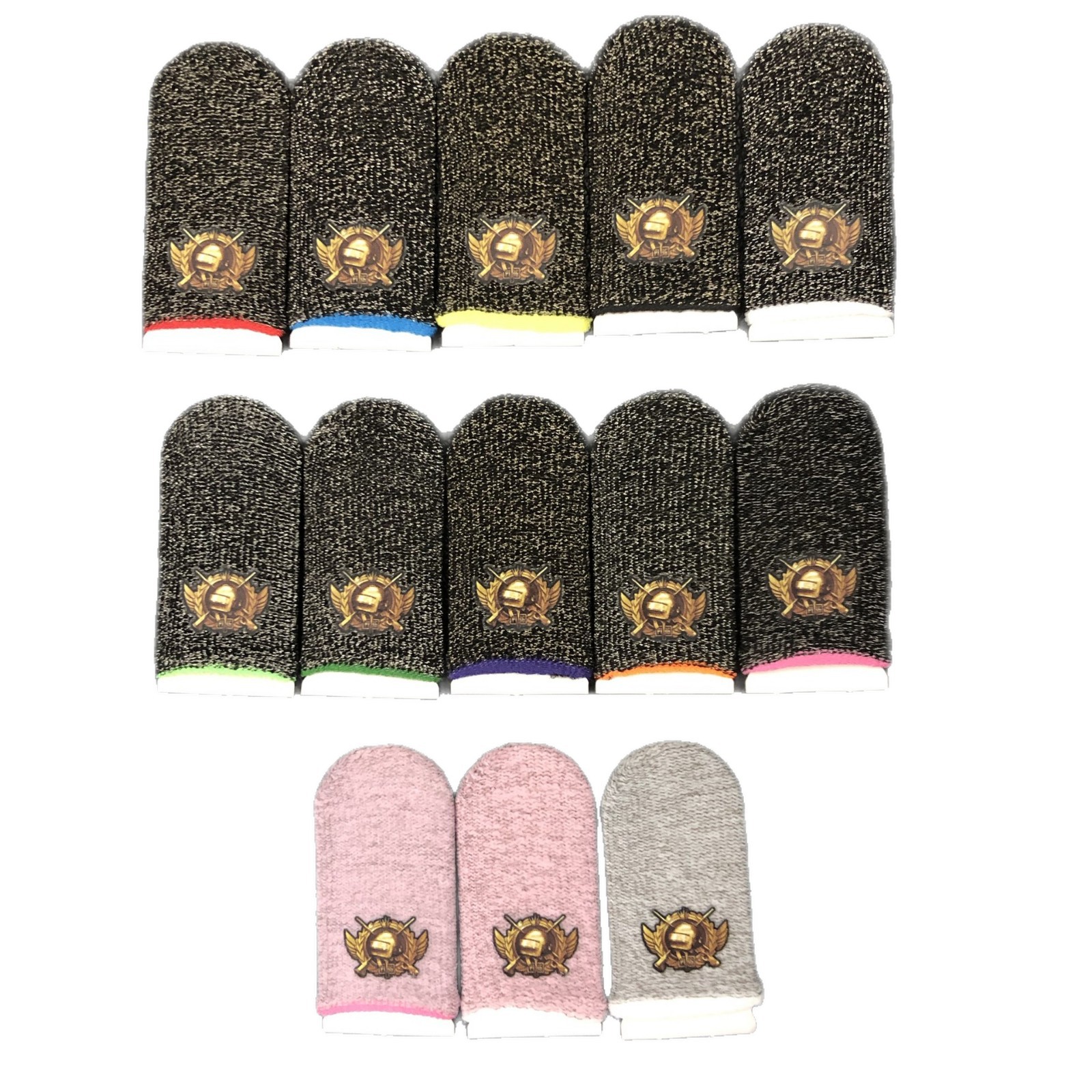 Popular Golden Helmet Gaming Finger Sleeves for Pubg, King of Glory, E-Sports Mobile Games, Touch-Sensitive, Breathable, Sweat-Proof Pubg Finger Sleeves