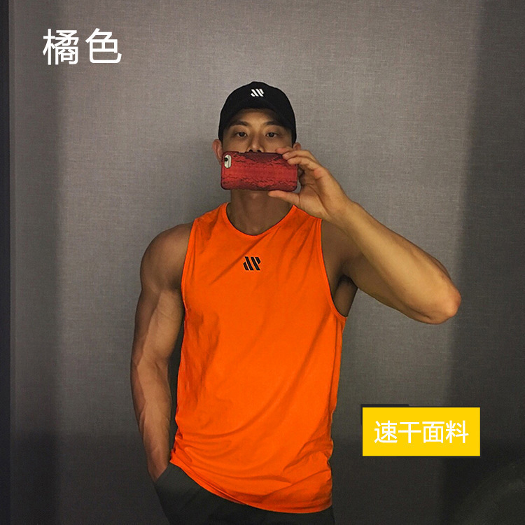 Vest Men's Summer Mesh Sleeveless Gym Running Equipment Training Show Muscle Sports T-shirt Clothes