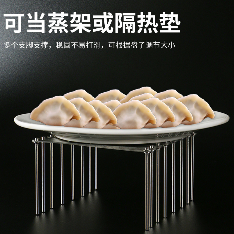 Stainless Steel Kitchen Retractable Storage Rack Household Dishes and Pot Lid Multi-Functional Storage Rack Drain Dish Storage Rack