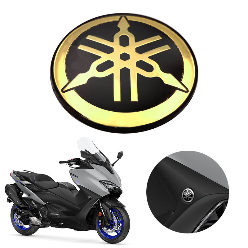 Motorcycle accessories Yamaha acrylic round logo TMAX NMAX side stickers three-dimensional logo fuel tank stickers 5CM