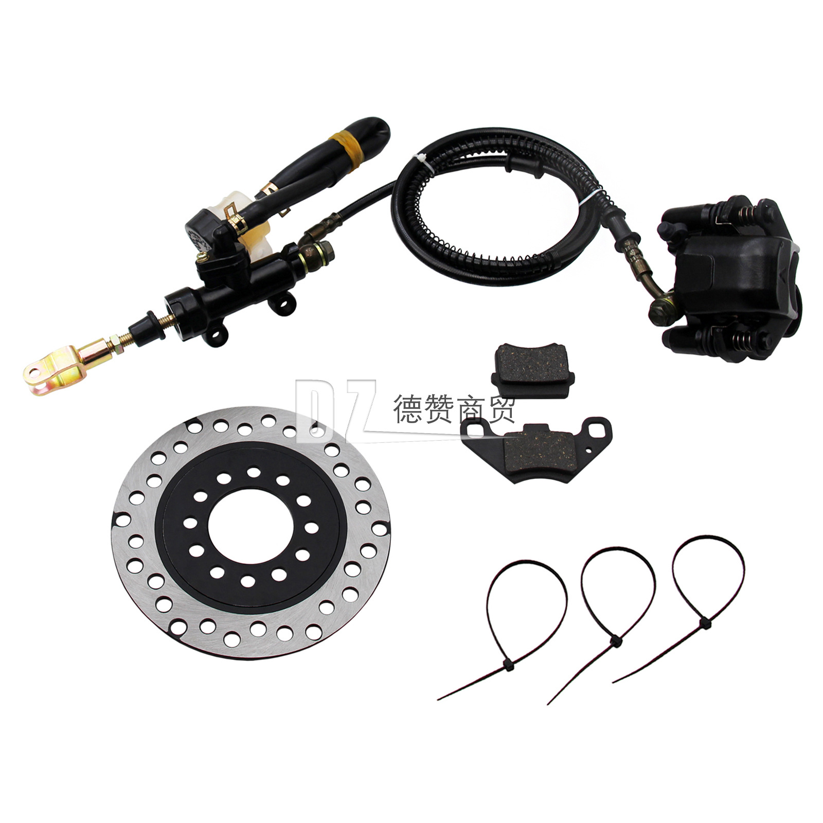 Four-Wheel Motorcycle Go-Kart Atv Accessories Foot Brake Pump Assembly Caliper with Brake Disc