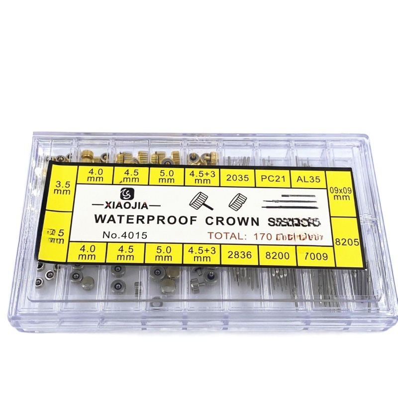 Boxed High-Quality Precision Waterproof Copper Watch Crown with Stem for Time Adjustment, Hand-Cranked German-Made