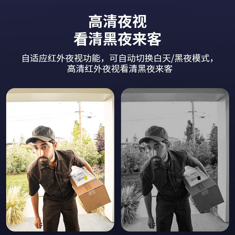 Video Doorbell Entry Door Smart Wifi Remote Cat Eye High-Definition Night Vision Punch-Free Independent Station Manufacturer Camera