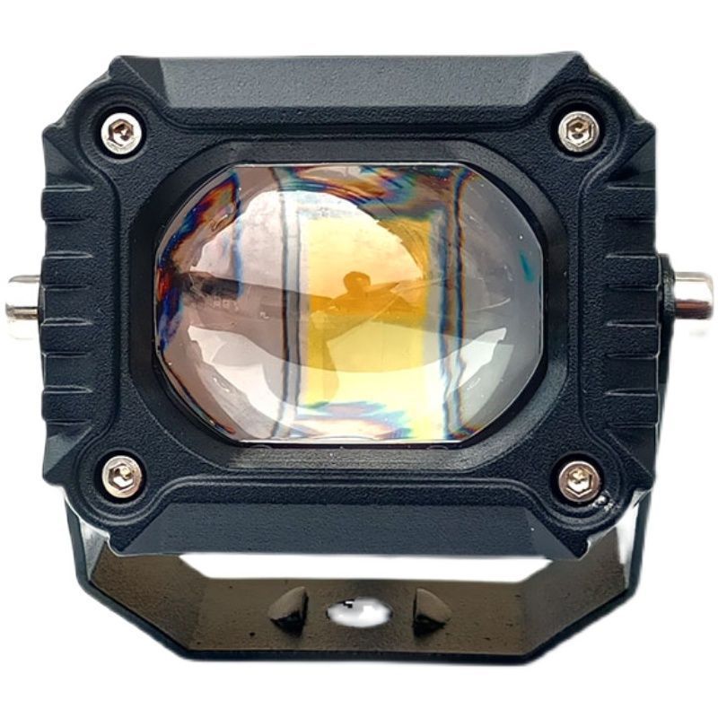 Car Led High-Power Dual-Function (High/Low Beam) Dual-Color (Yellow/White) Lens Spotlight for Trucks, Floodlight