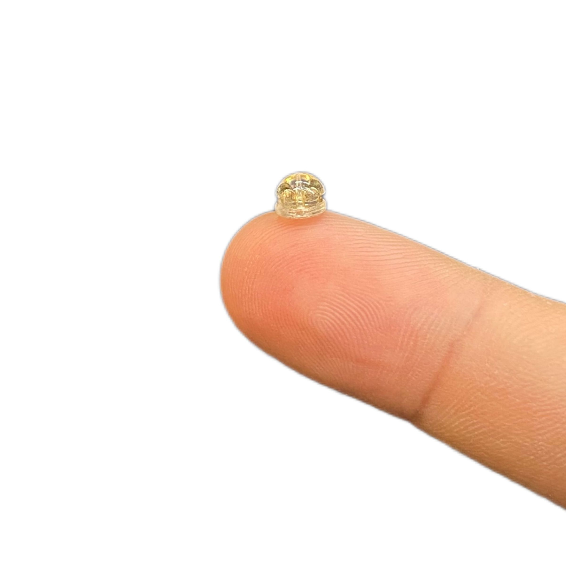 DIY Plastic Ear Plugs Bag 18K Real Gold Transparent Silicone Ear Plugs Earrings Earrings Accessories Popular Yiwu Cross-Border Wholesale