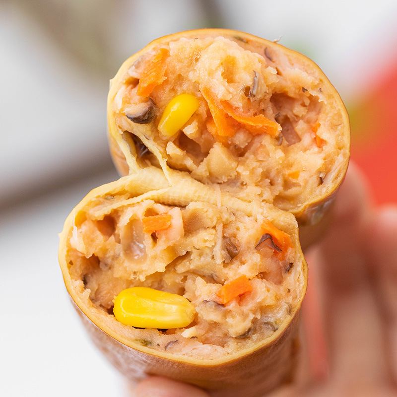 Bai Huipeng Sihui Diet Bean Skin Meat Roll 80g Bean Roll Snack Chicken Roll Nutrition Instant Northeast Specialty