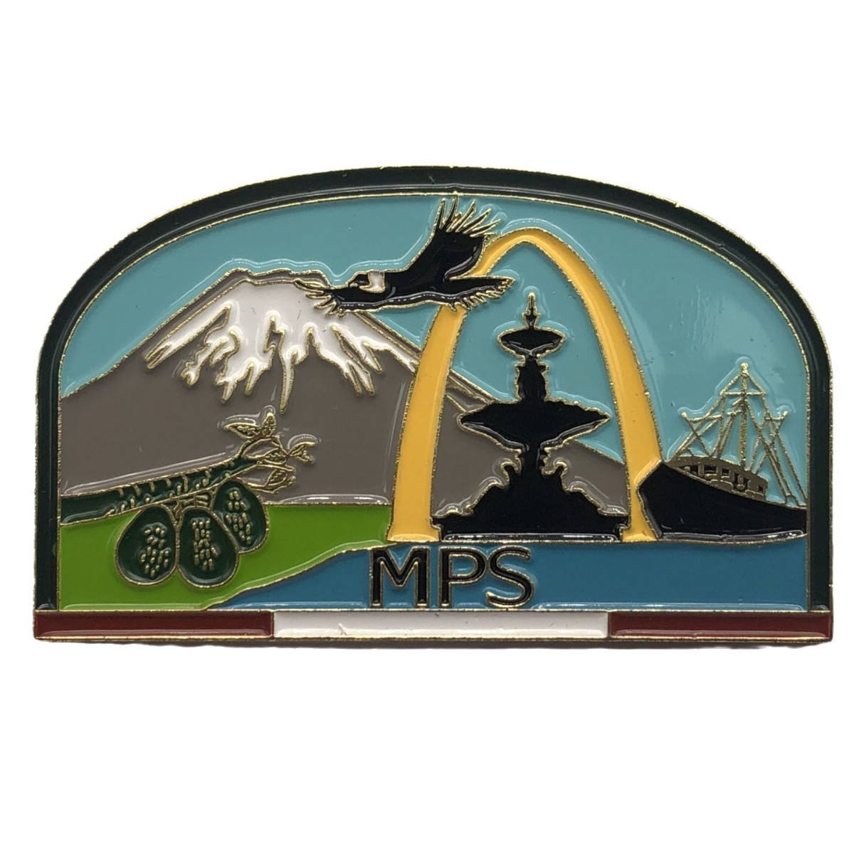 Badge Customized Metal Cartoon Badge Wenchuang Travel Commemorative Badge Customized Gift UV Color Printing Baking Paint Color Badge