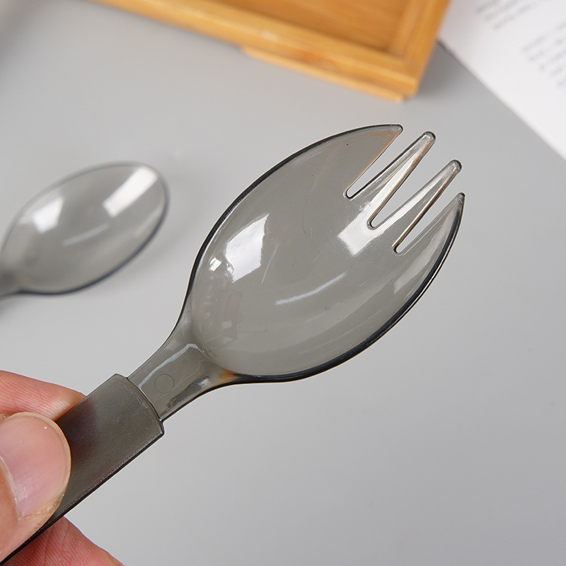 Disposable Spoon Separate Packaging Thickened Spoon Light Food Western Food Sala Fork Spoon High-end Takeaway Packaging Plastic Spoon