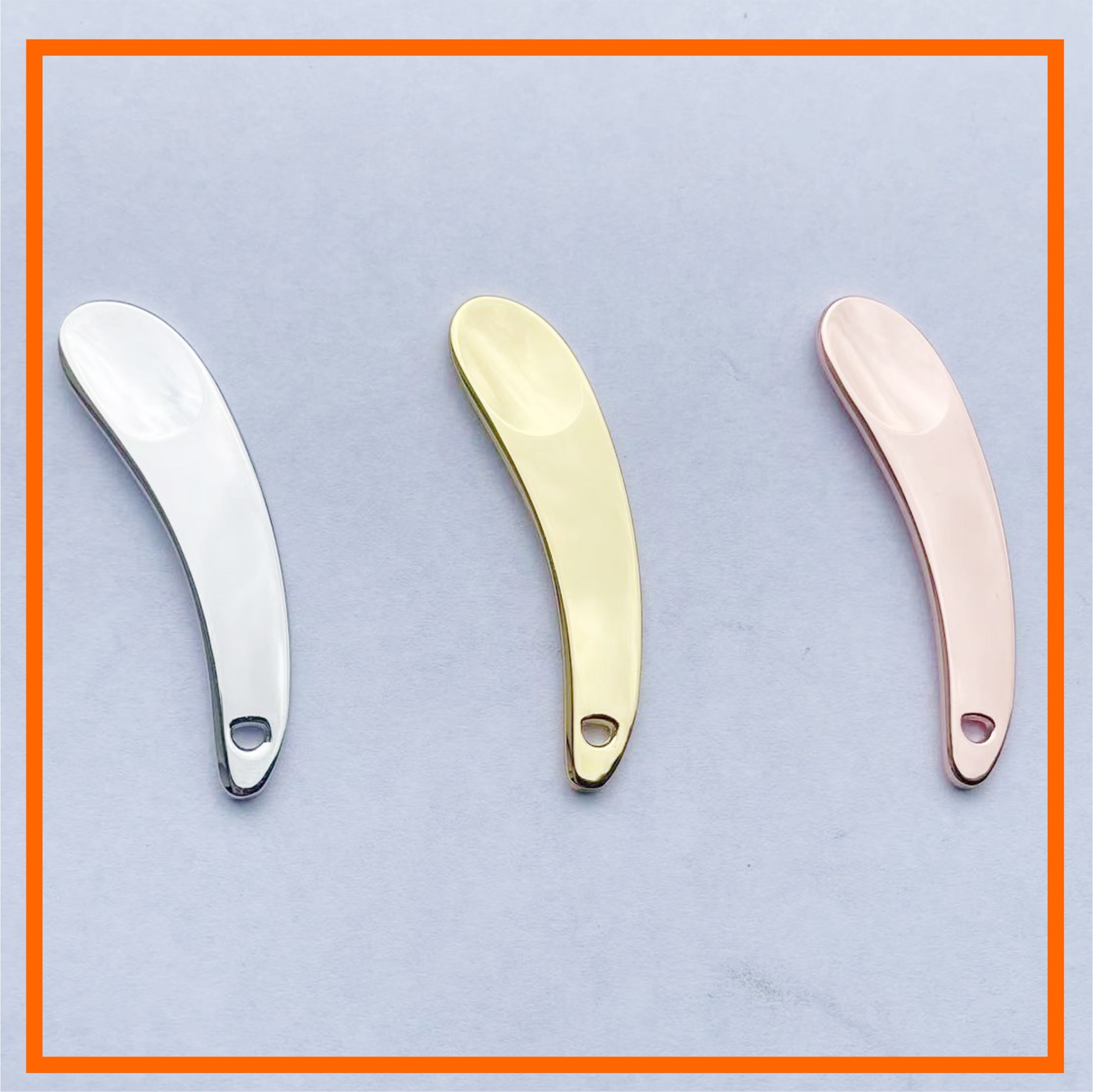 Cross-border hot-selling beauty tools zinc alloy Crescent spoon beauty eye cream spoon cream scoop manufacturer metal tools