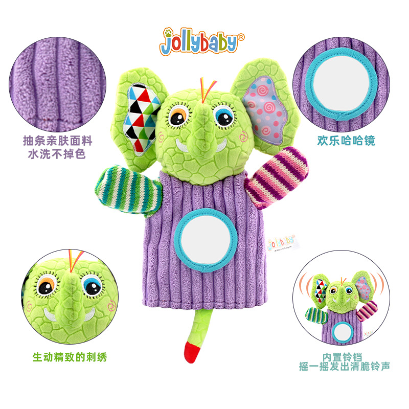 Jollybaby Hand Puppet Newborn Baby Comfort Toy 0-1 Years Old Family Interactive Hand Puppet Ring Toy Wholesale