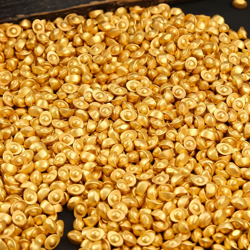 Твердый песчаный сплав, имитация золотого слитка, сплав золотого риса, наполнитель для золотых слитков, аксессуары для декора в гостиной