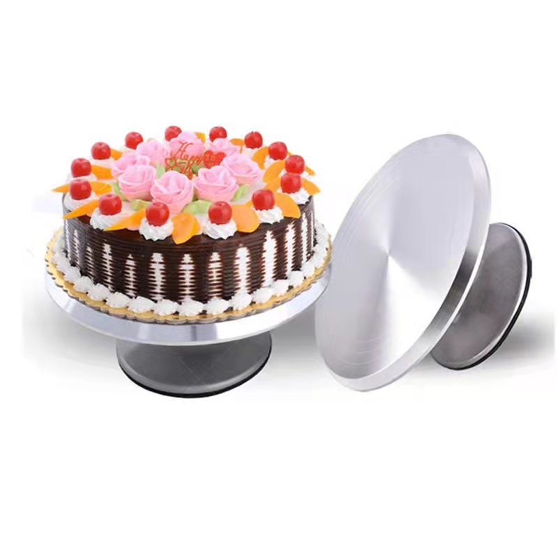 12 inch aluminum alloy cake turntable Decorating turntable household commercial baking tools bonsai rotary table [C]