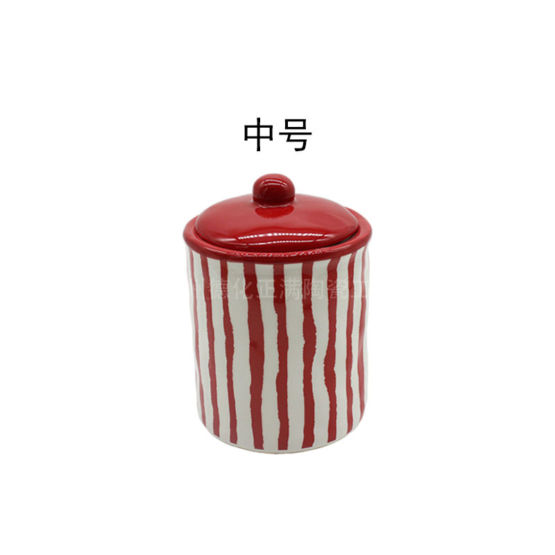 Foreign Trade Ceramic Storage Jar Kitchen Sealed Jar Coffee Grain Storage Jar Amazon Exports European and American Large Candy