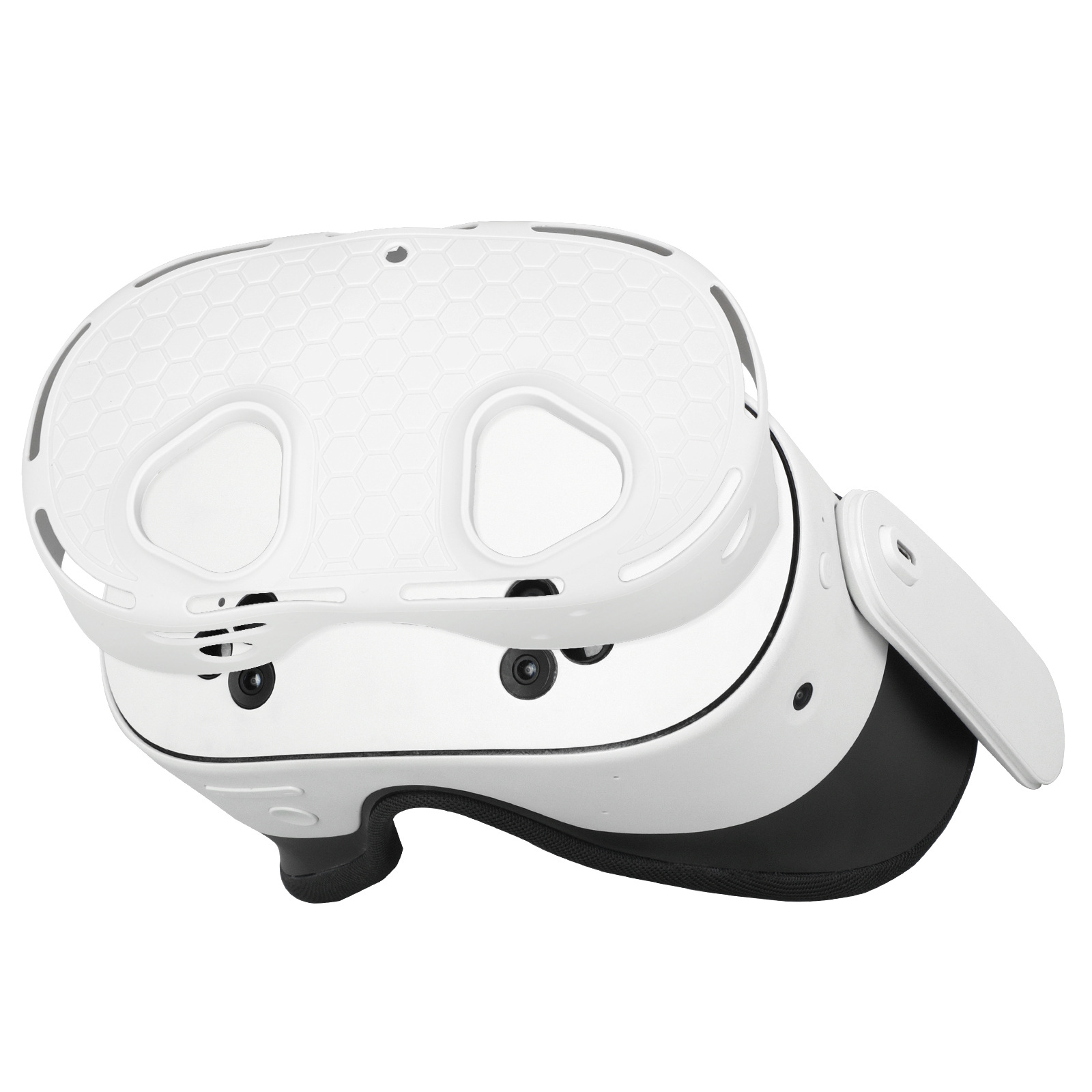 Защитный чехол для Meta Quest3S VR с креплением на голову, прозрачный TPU кристаллический чехол, противоударный