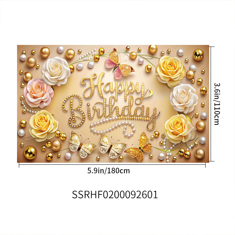 Cross-border new birthday banner happy birthday party background major festival series birthday banner