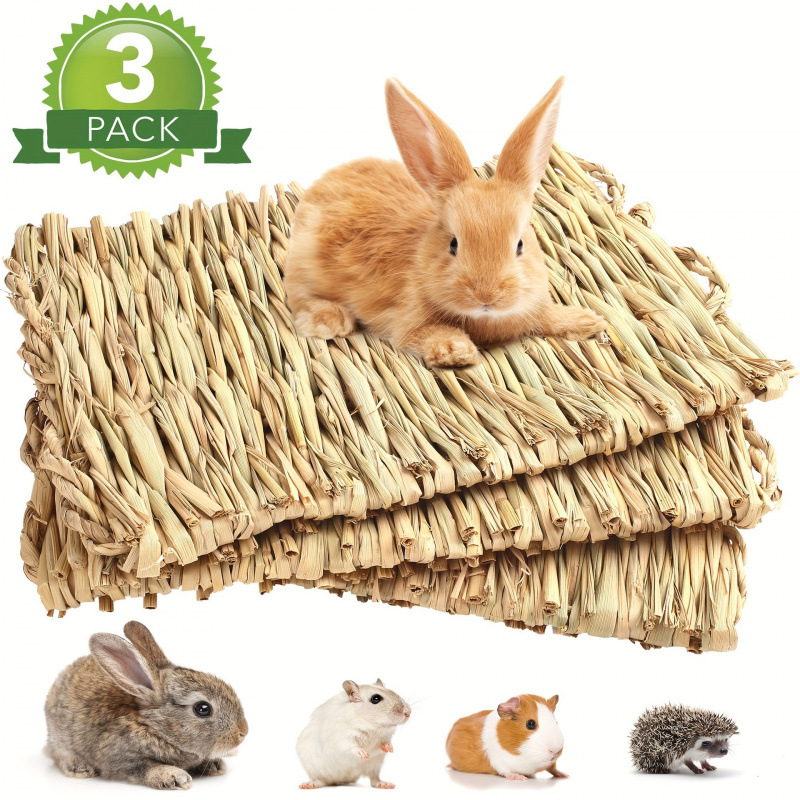 2026 Новый кросс-бордерный коврик для кроликов плетеный коврик для кроликов (упаковка из 3) (малый размер)