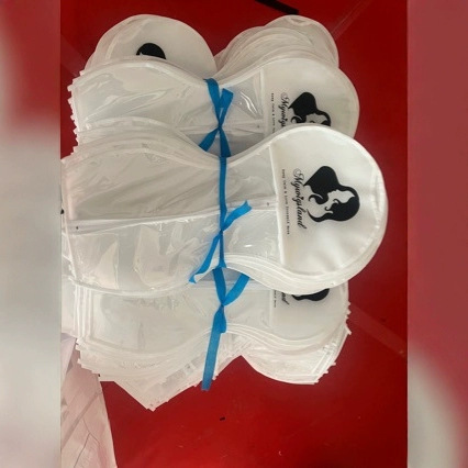 Non-woven bag wig packaging bag wig bag real hair whole top wig storage bag with hook zipper dust bag