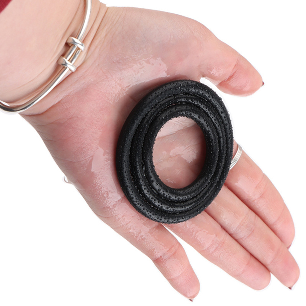 Adult Sex Products Silicone Sin Lock Ring Anti-shooting Lasting Three Rings Sex Products Sin Lock Delay Penis Cover for Men