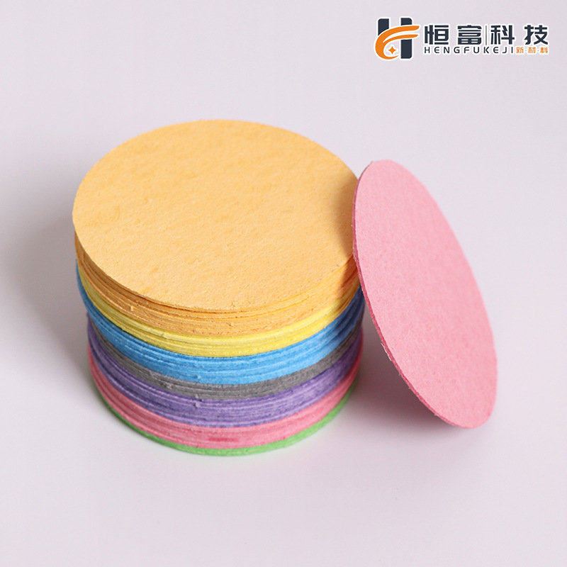 Wood Pulp Cotton Face Wash Puff Round Compressed Powder Puff Cleans Face Wash Makeup Remover Biodegradable Wood Pulp Sponge Wipe Manufacturer Wholesale
