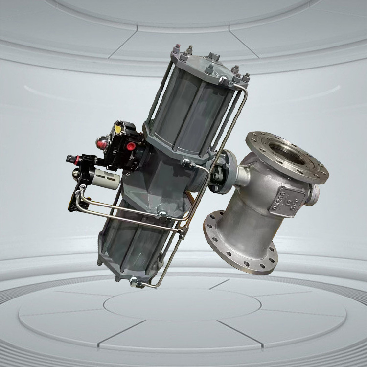 Пневматический шаровой клапан Bernard с регулируемым пневматическим приводом, устойчивый к высоким температурам