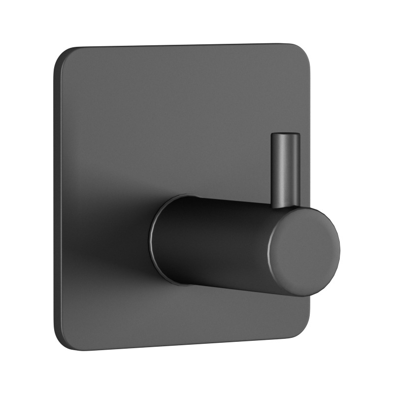 Cross-border 304 stainless steel strong sticky hook punch-free seamless single Hook bathroom kitchen door rear metal coat hook