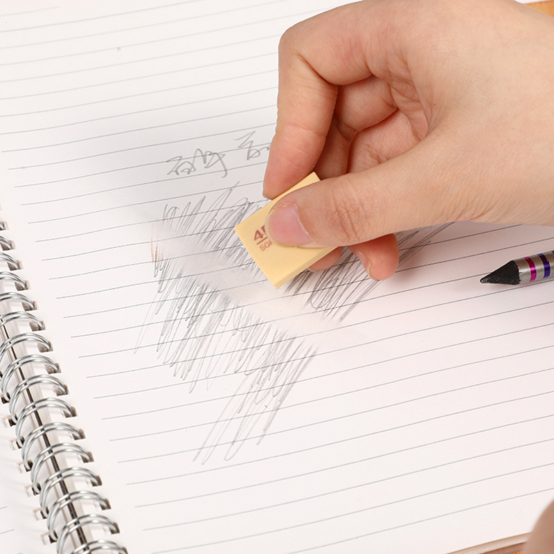 New 2B Eraser Beige Eraser Primary School Student Painting Soft Eraser Rectangular Pencil Eraser Children's Eraser