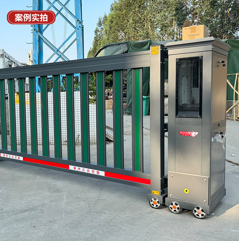 Section Sliding Door Electric Sliding Door Aluminum Alloy Segmented Telescopic Door Factory Construction Site Linear Door Automatic Sliding Door